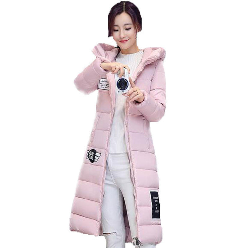 Online discount shop Australia - New   Jacket Women Hooded Thicken Coat Female fashion Warm Outwear Cotton-Padded Long Wadded Jacket Down Coat Parka