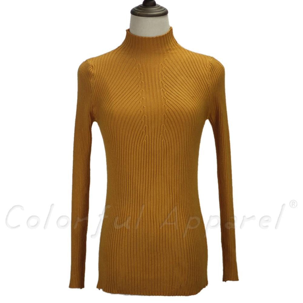 fashion women turtleneck knitted sweater female knitted slim pullover ladies all-match basic thin long sleeve shirt clothing