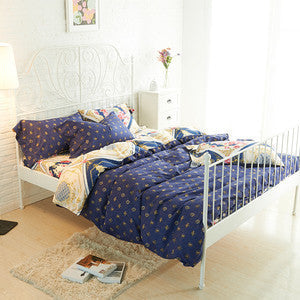 Online discount shop Australia - Bedding Set Queen Full Size Bedlinen (1pc comforter case+1pc bedsheet+2pc pillowcases) 4pc Duvet Cover Sets