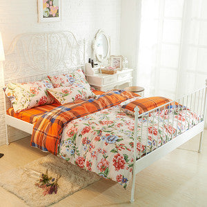 Online discount shop Australia - Bedding Set Queen Full Size Bedlinen (1pc comforter case+1pc bedsheet+2pc pillowcases) 4pc Duvet Cover Sets