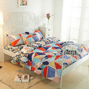 Online discount shop Australia - Bedding Set Queen Full Size Bedlinen (1pc comforter case+1pc bedsheet+2pc pillowcases) 4pc Duvet Cover Sets