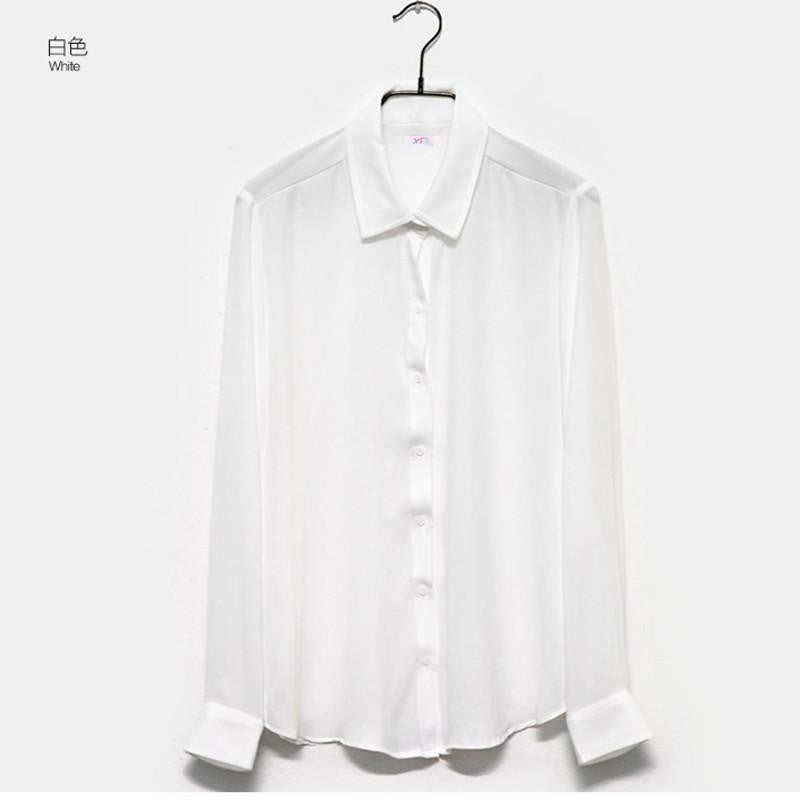 Women's Long Sleeve Chiffon Blouses Clothes Office Women Shirts Fashion Female Tops Plus Size Ladies Body