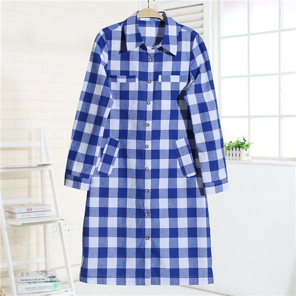 Online discount shop Australia - Dioufond Autumn Women Dress Long Plaid Casual Dress Long Sleeve Dresses Office Dresses Vestidos Robe Longue Femme Plus Size