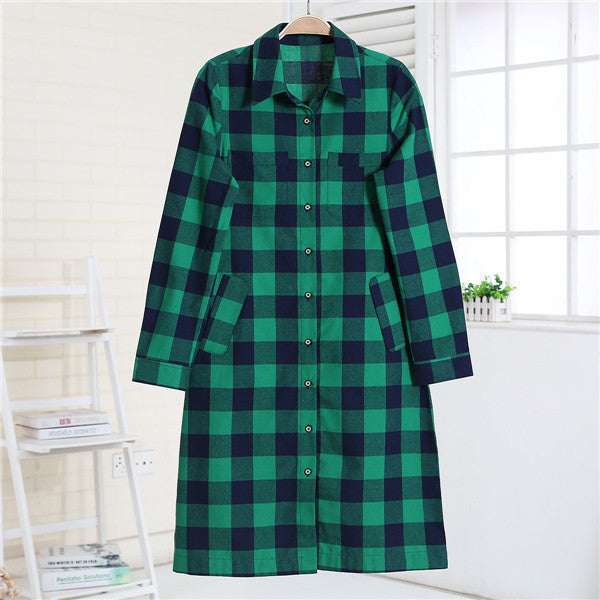 Online discount shop Australia - Dioufond Autumn Women Dress Long Plaid Casual Dress Long Sleeve Dresses Office Dresses Vestidos Robe Longue Femme Plus Size