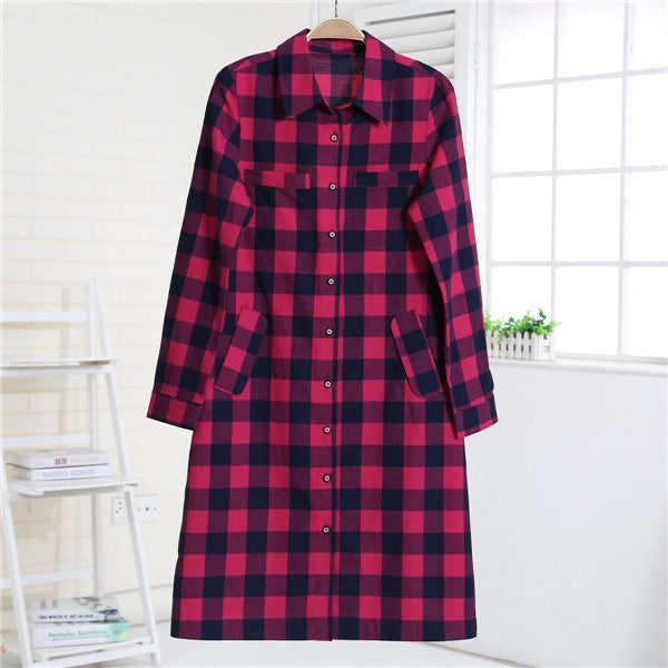Online discount shop Australia - Dioufond Autumn Women Dress Long Plaid Casual Dress Long Sleeve Dresses Office Dresses Vestidos Robe Longue Femme Plus Size