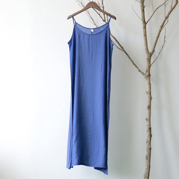 Summer Dress Solid Multi-Color Natural Silk Cotton Slips Dresses Plus Size Slip S200