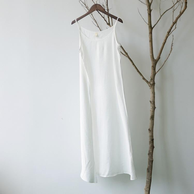 Summer Dress Solid Multi-Color Natural Silk Cotton Slips Dresses Plus Size Slip S200