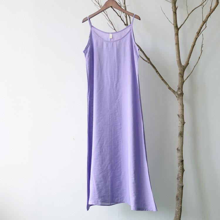 Summer Dress Solid Multi-Color Natural Silk Cotton Slips Dresses Plus Size Slip S200