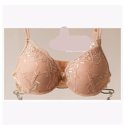 Top quailty the women's deep V sexy half-transparent lace bra brassiere set of underwear set