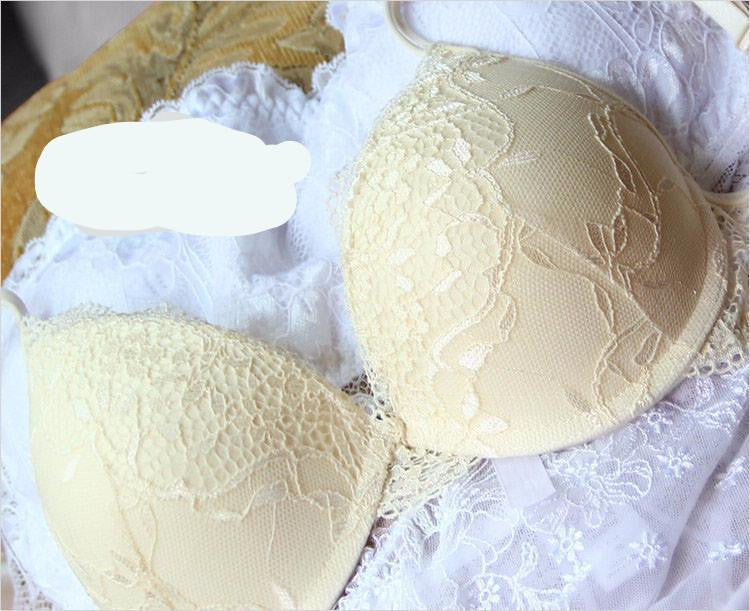Top quailty the women's deep V sexy half-transparent lace bra brassiere set of underwear set