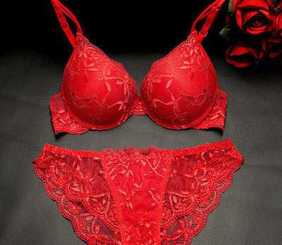 Top quailty the women's deep V sexy half-transparent lace bra brassiere set of underwear set