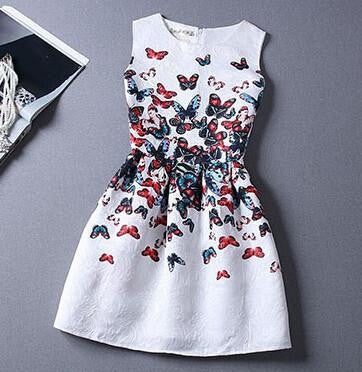 Women Dress O-Neck Sleeveless Short Dress Elegant Summer Dress Party Dresses