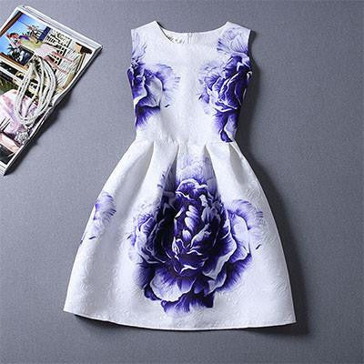 Women Dress O-Neck Sleeveless Short Dress Elegant Summer Dress Party Dresses