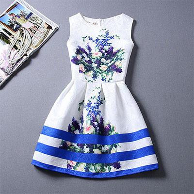 Women Dress O-Neck Sleeveless Short Dress Elegant Summer Dress Party Dresses