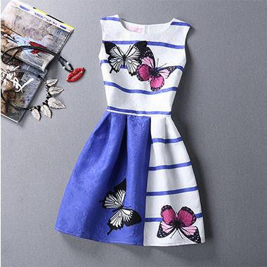 Women Dress O-Neck Sleeveless Short Dress Elegant Summer Dress Party Dresses