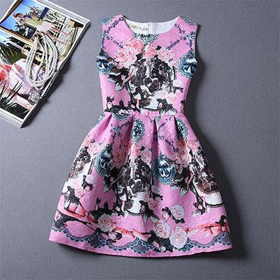 Women Dress O-Neck Sleeveless Short Dress Elegant Summer Dress Party Dresses
