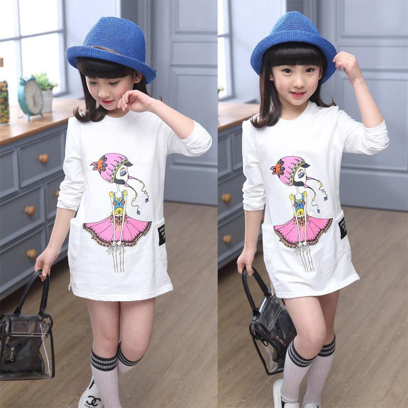 Childrens Designer Cartoon Girls Clothes Wear Teens Tops for Girls Brand Kids' Things Children's T-shirts Vetement Fille - CelebritystyleFashion.com.au online clothing shop australia