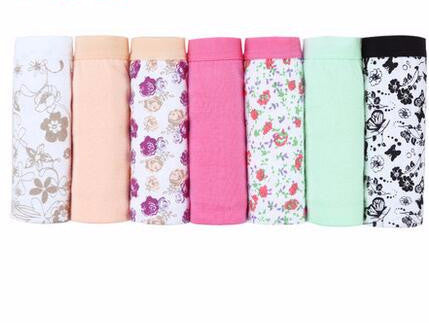 Online discount shop Australia - 7PCS Ladies Panties 100% Cotton Underwear Women Girls Briefs Weekly Intimates Lingerie Women Brand Panties Plus size for Women