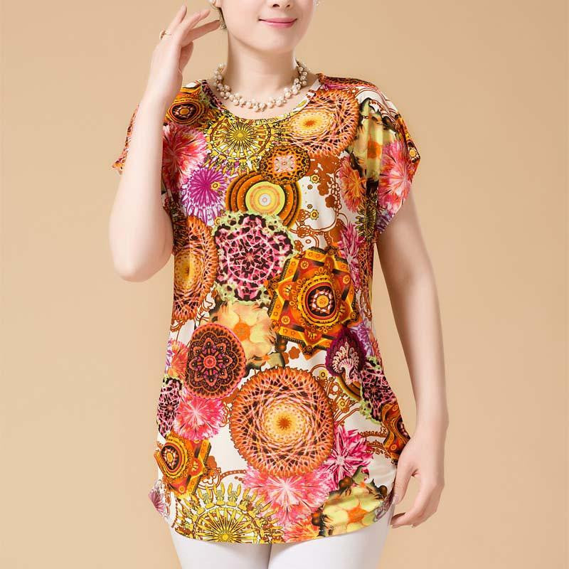 women casual blouses plus size short sleeve floral women blouses shirts