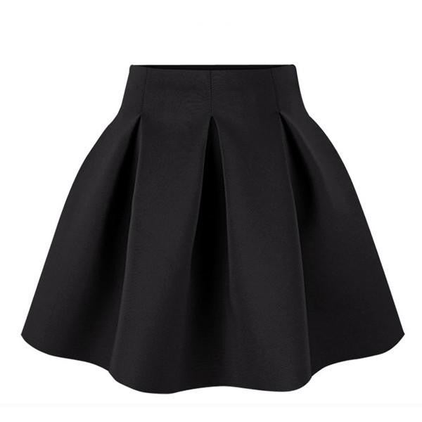 Women Skirt Space Cotton Black Mini Short Skirt Fall Witner Skirts Womens Plus Size High Waist Pleated Tutu Skirt