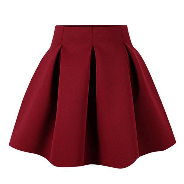 Women Skirt Space Cotton Black Mini Short Skirt Fall Witner Skirts Womens Plus Size High Waist Pleated Tutu Skirt