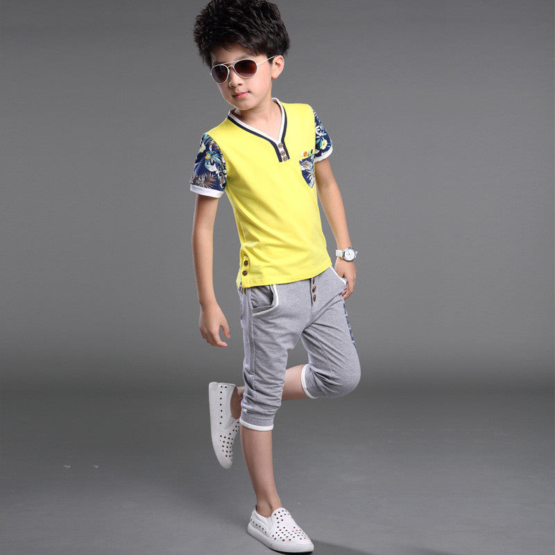 boys clothes high quality cotton material o-neck sports children clothing set A401 - CelebritystyleFashion.com.au online clothing shop australia