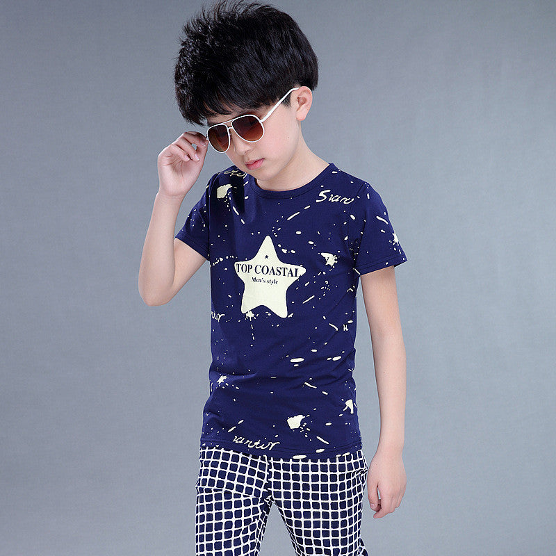 boys clothes high quality cotton material o-neck sports children clothing set A401 - CelebritystyleFashion.com.au online clothing shop australia