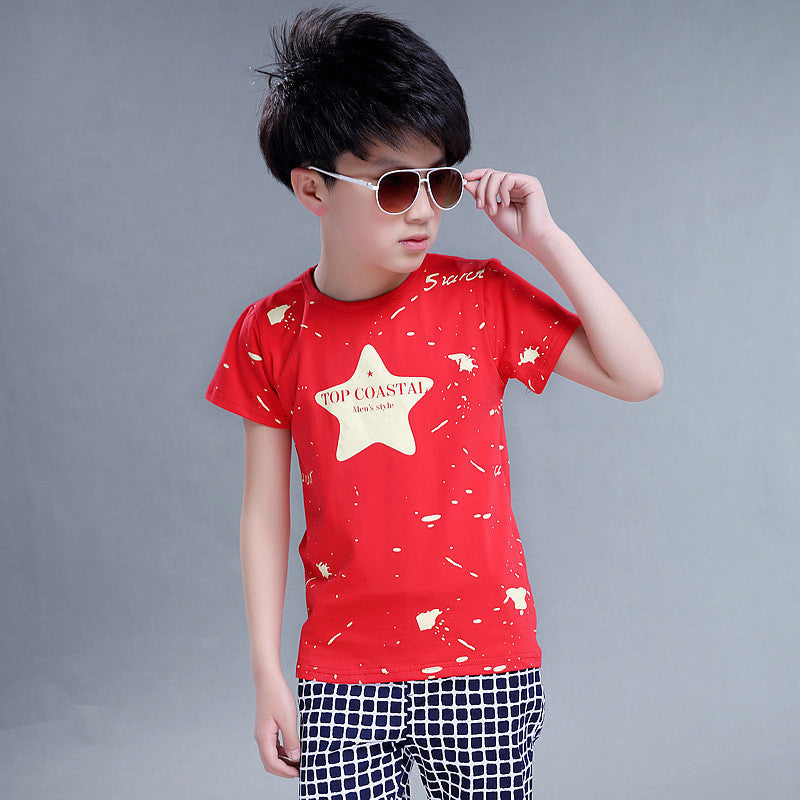 boys clothes high quality cotton material o-neck sports children clothing set A401 - CelebritystyleFashion.com.au online clothing shop australia