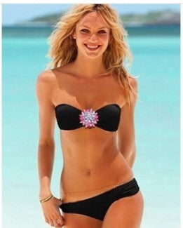 Online discount shop Australia - More Than 20 Designs High Quality Women Printing Bikini Set Swimwear Push Up Crystal Diamond Bikinis Monokini Swimsuit