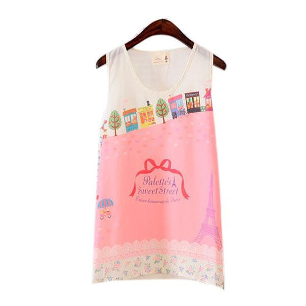 Online discount shop Australia - Lovely Fashion Women Girls Sleeveless Vest Tank Cami Tops Blouse Casual  Free Shippping