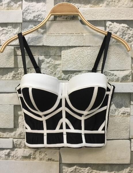 Online discount shop Australia - Good Quality Fashion Push Up Bralet Women's Corset Bustier Bra Night Club Party Cropped Top Vest Plus Size 3 Colors S-XL