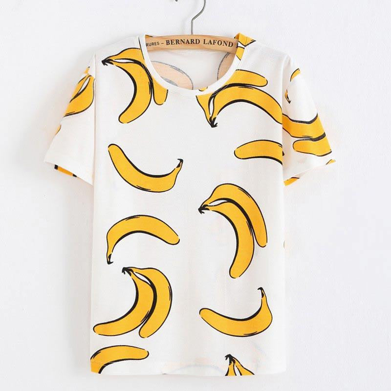 Women T Shirt Loose Women Retro Printed Short-sleeved T-shirt National style tops Tees