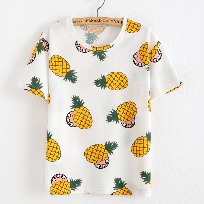 Women T Shirt Loose Women Retro Printed Short-sleeved T-shirt National style tops Tees