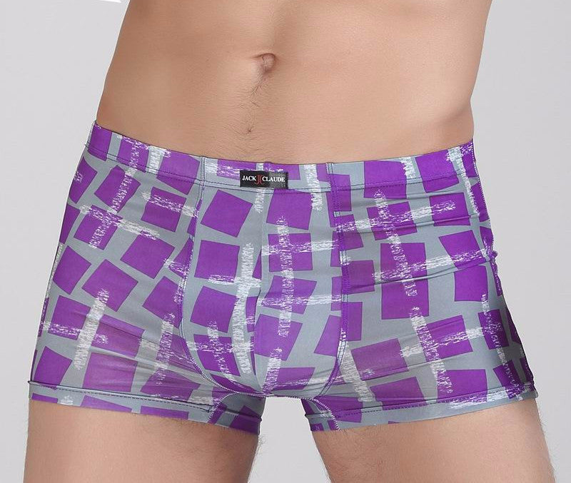 Online discount shop Australia - Breathable Men Underwear Boxers Shorts U Convex Male Pants Sexy Ice Silk Printing Man Underpants