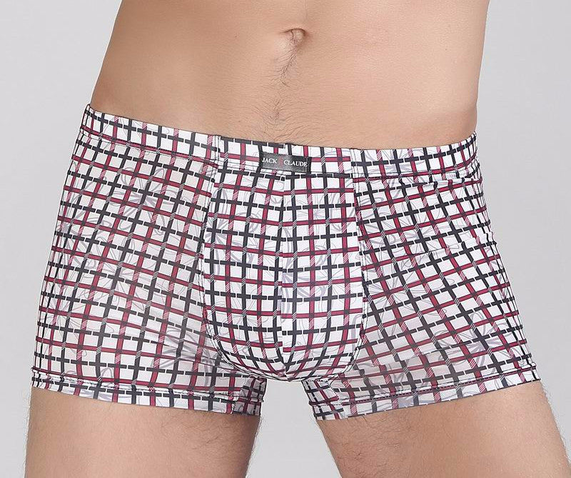 Online discount shop Australia - Breathable Men Underwear Boxers Shorts U Convex Male Pants Sexy Ice Silk Printing Man Underpants