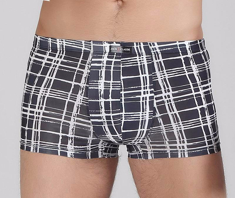 Online discount shop Australia - Breathable Men Underwear Boxers Shorts U Convex Male Pants Sexy Ice Silk Printing Man Underpants
