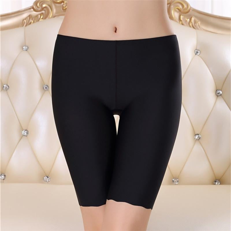 Women Boyshorts Pants Ice Silk Seamless Short Women Five Black Silk Safety Pants Women Silk Ice Safety Underwear Boxer