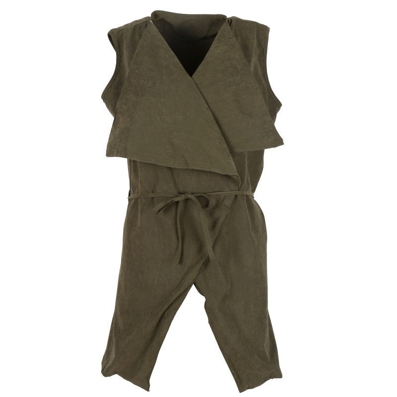 Women Lapel Vest Sleeveless Long Waistcoat Cardigan Coat Blazer Jacket