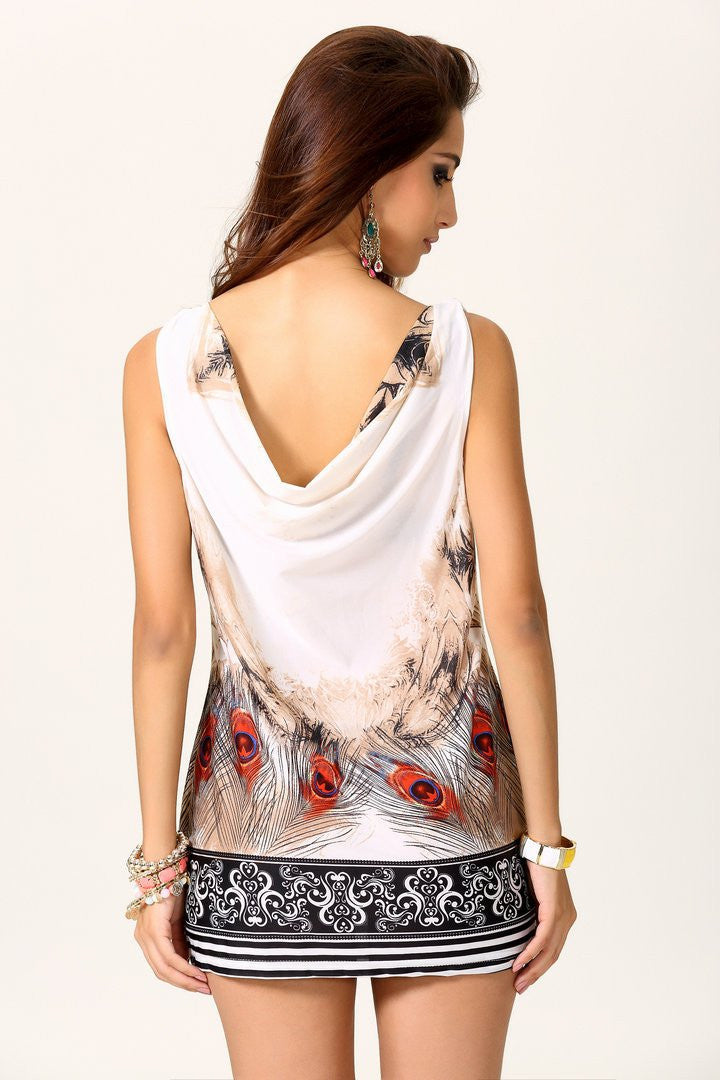 summer print Vintage dress tropical mini dress leopard dress desigual for women sexy club Chiffon Sleeveless dress