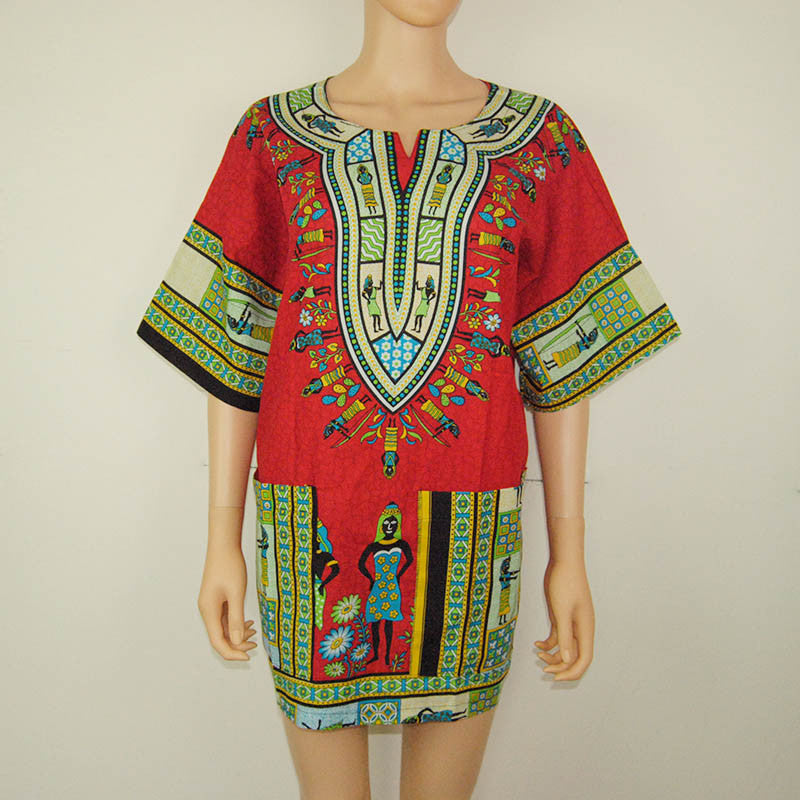 Online discount shop Australia - Boho Women Autumn Tunic Dress Hippie Punk Traditional Dashiki Top Shirt Dresses for African Clothing Plus Size 10744