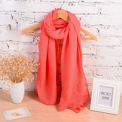 Fashion Pure Women Scarf Long Cotton Candy Colors Shawl 18 Colors Warm Soft Women Muffler