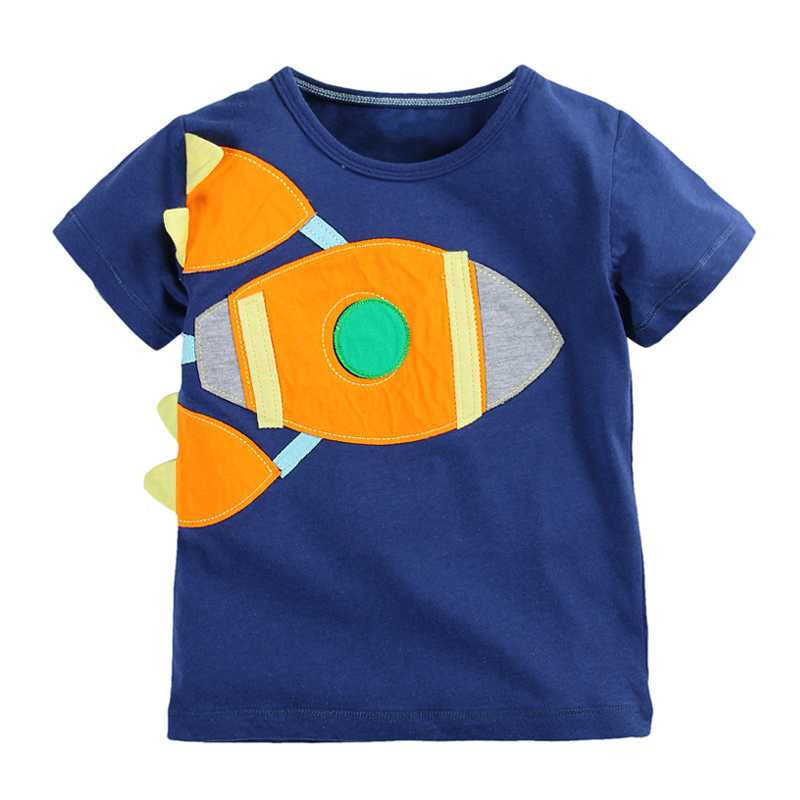 1-6Y Baby Boy T-shirt boys shirts children Tees Short sleeve shirts Summer Kids Tops Cartoon plane trucks Clothing Cotton stripe - CelebritystyleFashion.com.au online clothing shop australia
