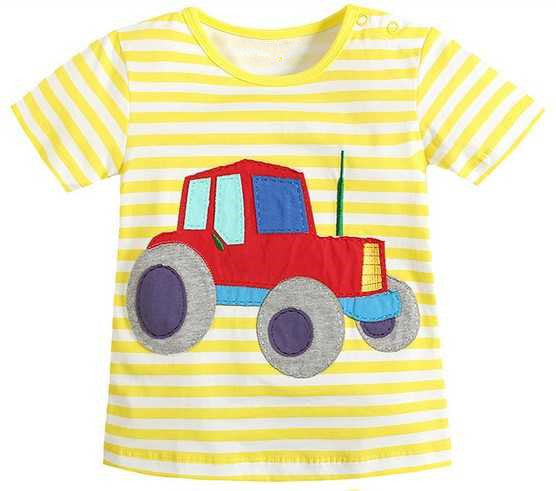 1-6Y Baby Boy T-shirt boys shirts children Tees Short sleeve shirts Summer Kids Tops Cartoon plane trucks Clothing Cotton stripe - CelebritystyleFashion.com.au online clothing shop australia