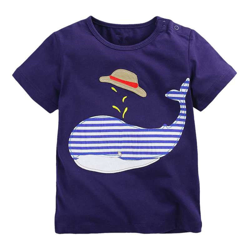 1-6Y Baby Boy T-shirt boys shirts children Tees Short sleeve shirts Summer Kids Tops Cartoon plane trucks Clothing Cotton stripe - CelebritystyleFashion.com.au online clothing shop australia