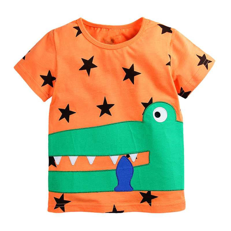 1-6Y Baby Boy T-shirt boys shirts children Tees Short sleeve shirts Summer Kids Tops Cartoon plane trucks Clothing Cotton stripe - CelebritystyleFashion.com.au online clothing shop australia