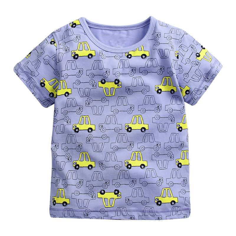 1-6Y Baby Boy T-shirt boys shirts children Tees Short sleeve shirts Summer Kids Tops Cartoon plane trucks Clothing Cotton stripe - CelebritystyleFashion.com.au online clothing shop australia