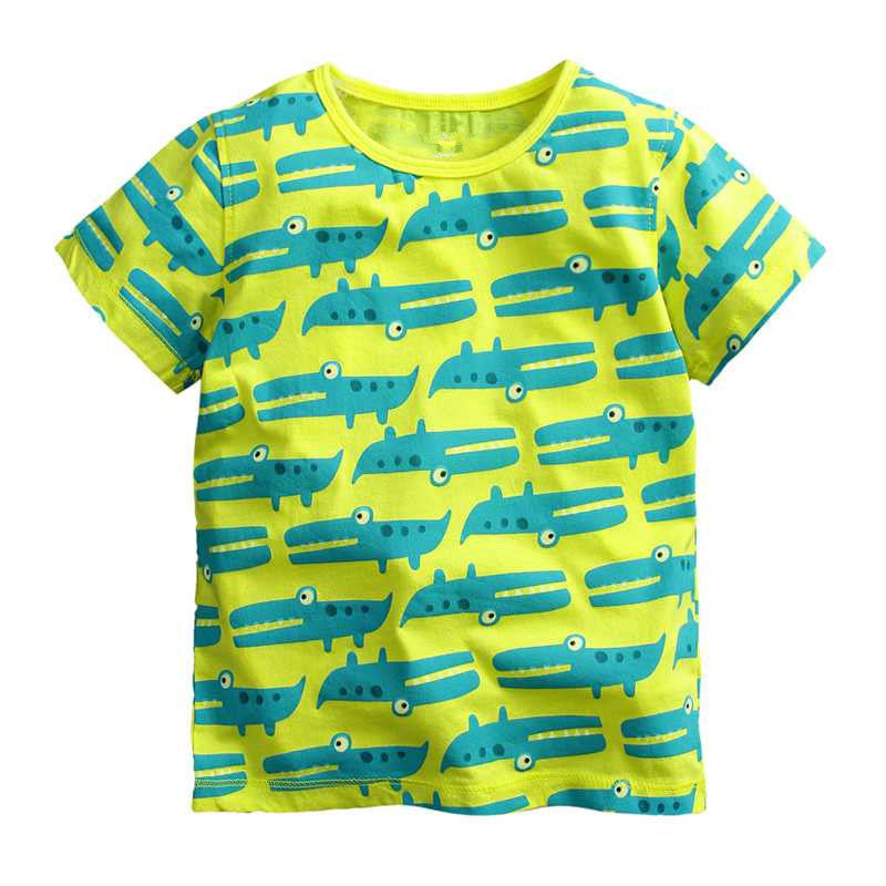 1-6Y Baby Boy T-shirt boys shirts children Tees Short sleeve shirts Summer Kids Tops Cartoon plane trucks Clothing Cotton stripe - CelebritystyleFashion.com.au online clothing shop australia