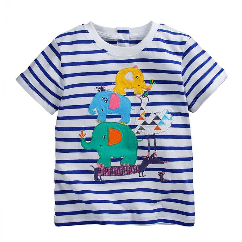 1-6Y Baby Boy T-shirt boys shirts children Tees Short sleeve shirts Summer Kids Tops Cartoon plane trucks Clothing Cotton stripe - CelebritystyleFashion.com.au online clothing shop australia