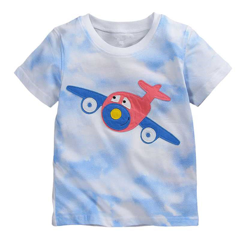 1-6Y Baby Boy T-shirt boys shirts children Tees Short sleeve shirts Summer Kids Tops Cartoon plane trucks Clothing Cotton stripe - CelebritystyleFashion.com.au online clothing shop australia