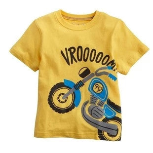 1-6Y Baby Boy T-shirt boys shirts children Tees Short sleeve shirts Summer Kids Tops Cartoon plane trucks Clothing Cotton stripe - CelebritystyleFashion.com.au online clothing shop australia